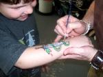 Moncrief Creative Snake and Sword Body Painting